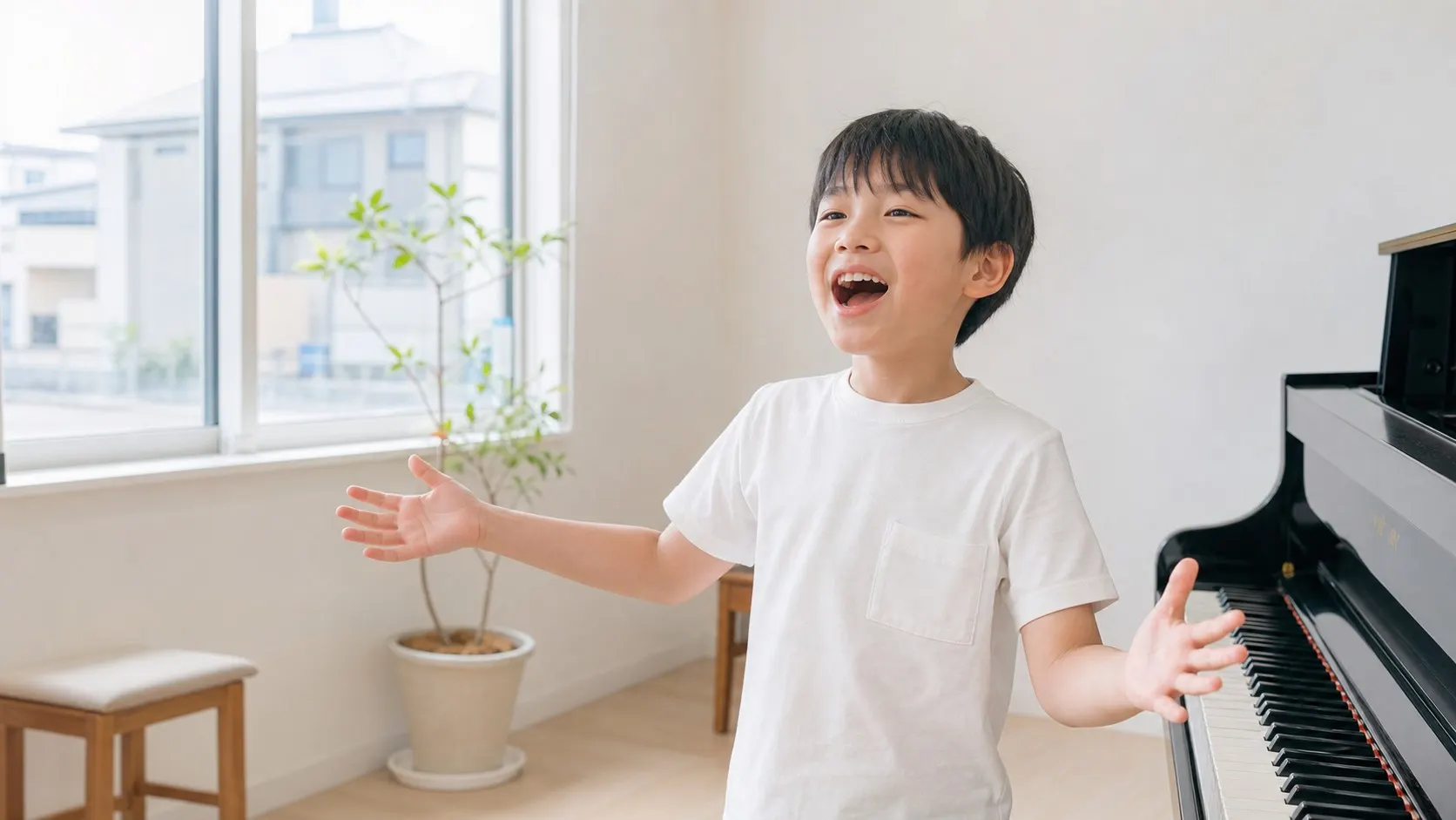 歌のレッスンをイメージしたサンプル画像